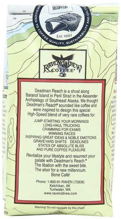 Raven's Brew Whole Bean Deadman's Reach,Dark Roast 12-Ounce Bags (Pack of 2) N3