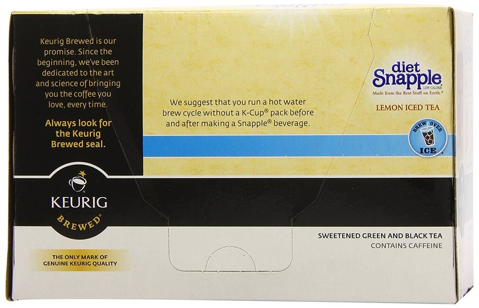 Snapple Diet Peach Iced Tea, Keurig K-Cups, 72 Count N24
