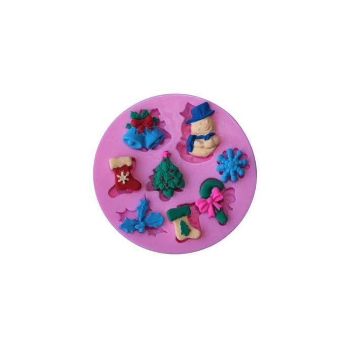 Cutoy Christmas Design Silicone Cake Fondant Chocolete Jello Soap Candy Gum Paste Molds Clay Moulds DIY Decorating...