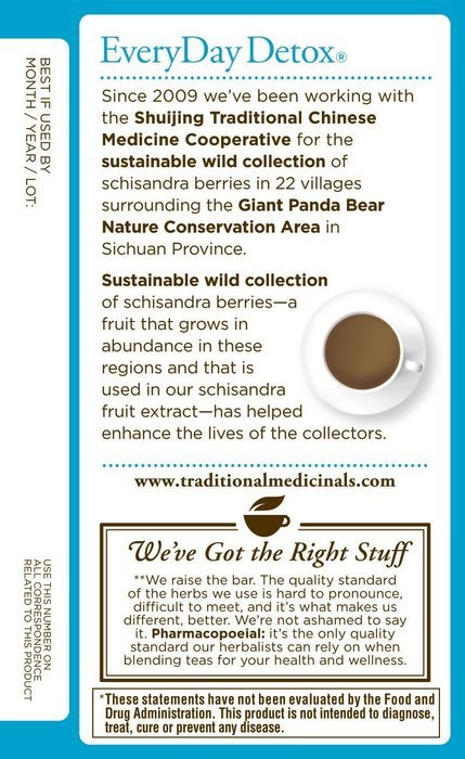 Traditional Medicinals EveryDay Detox Tea, 16 Tea Bags (Pack of 6) N4