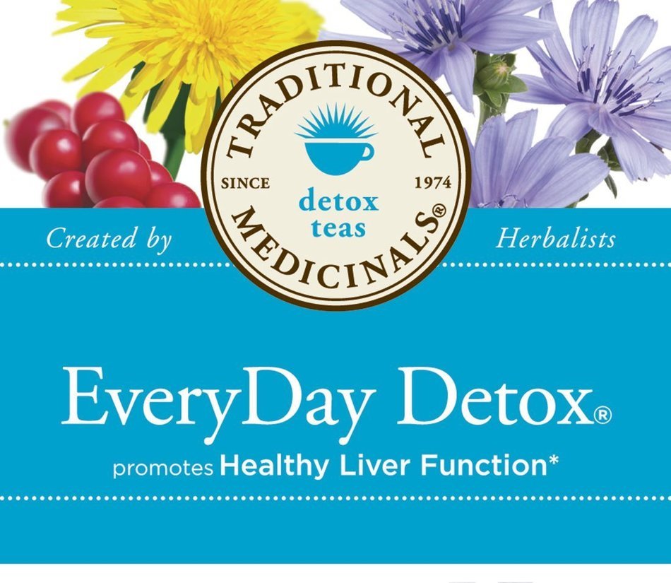Traditional Medicinals EveryDay Detox Tea, 16 Tea Bags (Pack of 6) N6