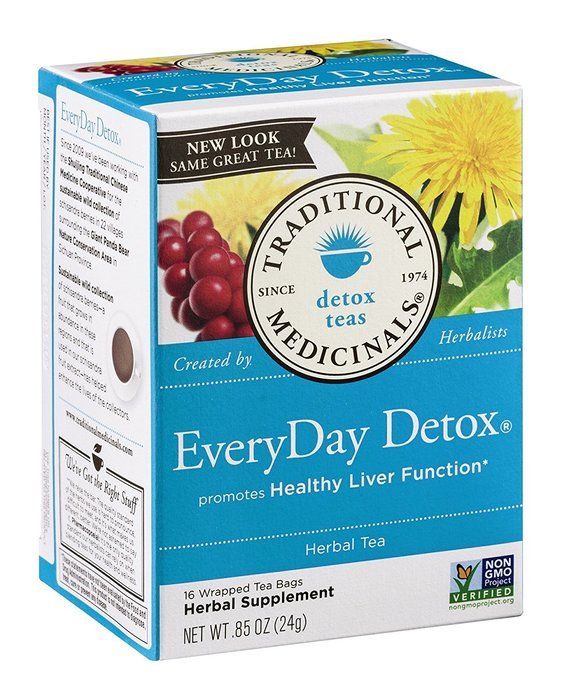 Traditional Medicinals EveryDay Detox Tea, 16 Tea Bags (Pack of 6) N9