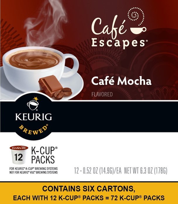 Caf&eacute; Escapes Caf&eacute; Mocha, K-Cup Portion Pack for Keurig Brewers, 24-Count N27