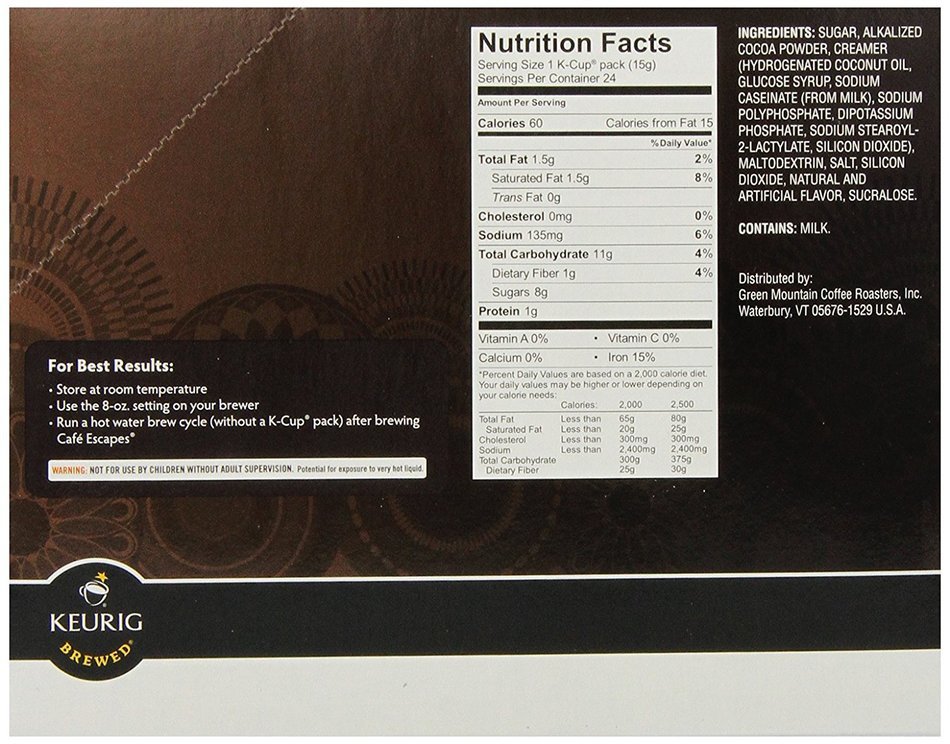Caf&eacute; Escapes Caf&eacute; Mocha, K-Cup Portion Pack for Keurig Brewers, 24-Count N71