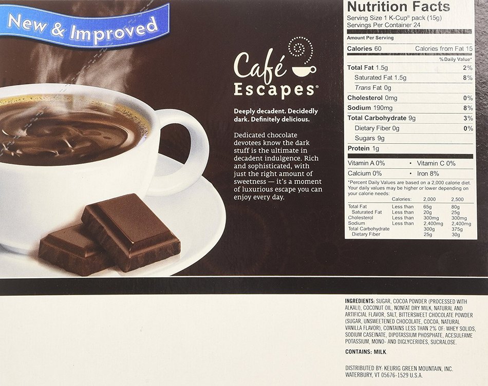 Caf&eacute; Escapes Caf&eacute; Mocha, K-Cup Portion Pack for Keurig Brewers, 24-Count N77