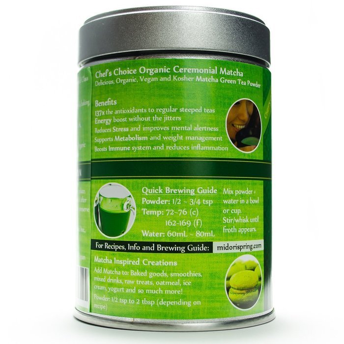 Organic Ceremonial Matcha (Emerald Class 100g) Chef's Choice Quality Japanese Matcha Powder For Beverages, Baking... N3