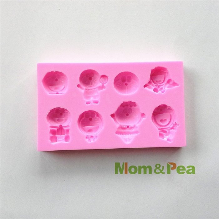 Mom&pea 0537 Doraemon Shaped Silicone Mould for Fondant Cake Sugar Paste Cake Decoration 3d Cake Toppers Mold... N3