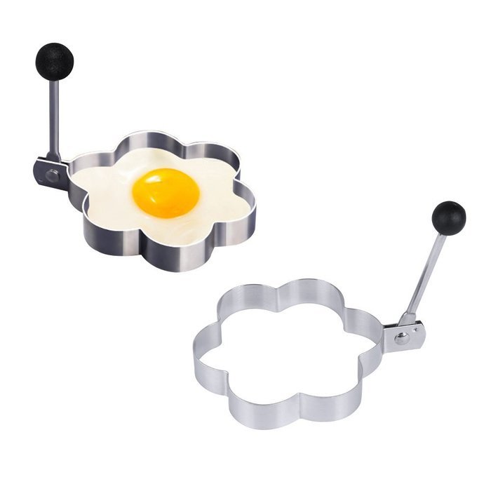 Fried Egg Shaper Mold , Vangoddy Stainless Steel Egg Mould Cooking Kitchen Tools for Kids and Lovers (4 Pack (... N19