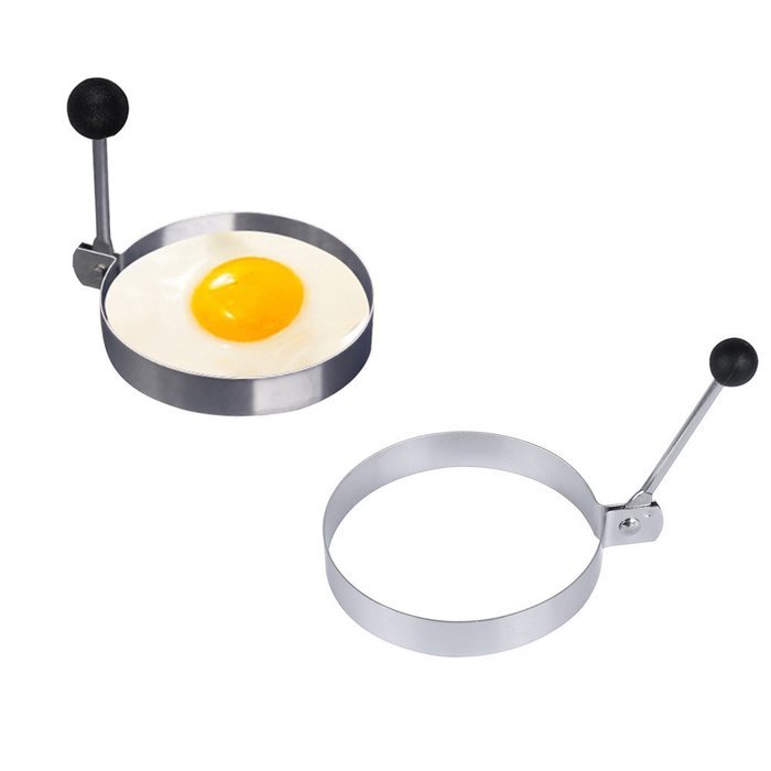 Fried Egg Shaper Mold , Vangoddy Stainless Steel Egg Mould Cooking Kitchen Tools for Kids and Lovers (4 Pack (... N23