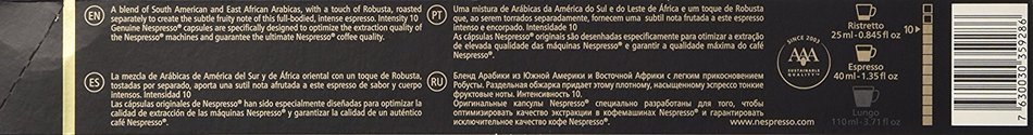 Nespresso OriginalLine: Ristretto, 30 Count N2