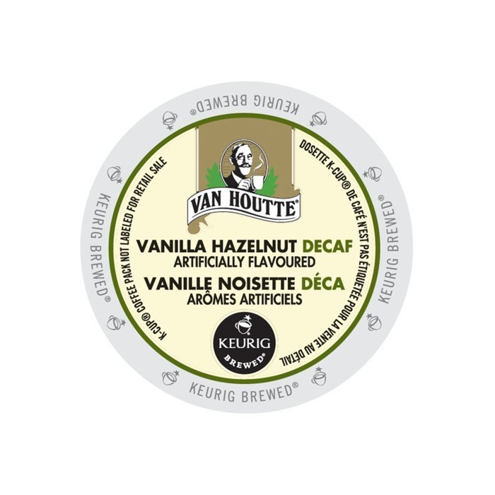 24 Count - Van Houtte Vanilla Hazelnut Decaf Coffee Cup For Keurig K-Cup Brewers