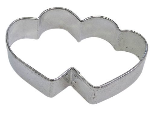 R&M Heart Double 3.5" Cookie Cutter in Durable, Economical, Tinplated Steel