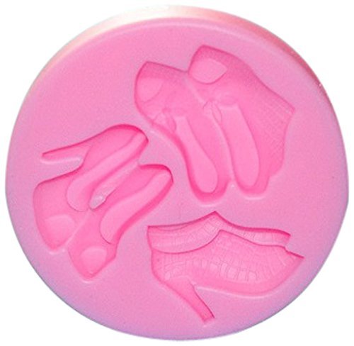 NY CAKE SM532 Silicone High Heel Trio 3-Cavity Mold for Cake Decorating