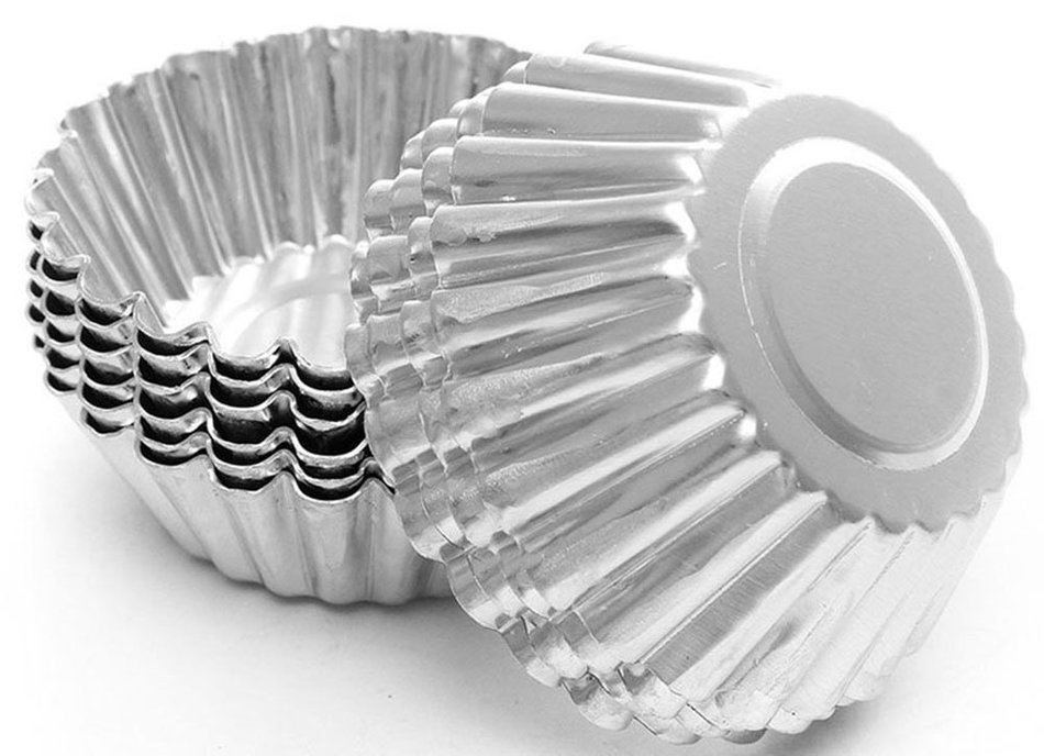 Beauty Clubs 6PCS Silver Tone Aluminum Egg Tart Mold Mould Makers N7