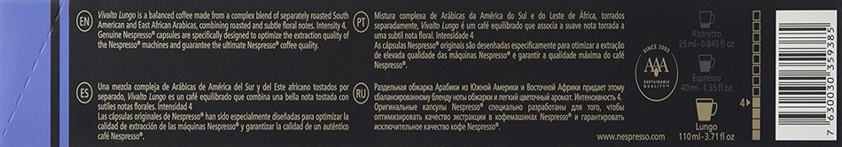 Nespresso OriginalLine: Vivalto Lungo, 50 Count N2