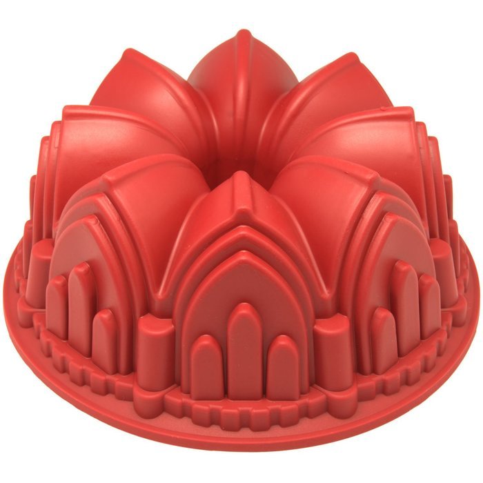 Freshware CB-506RD Silicone Cathedral Bundt Cake Mold
