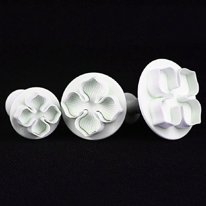 DUFUSTORE 3pcs x Hydrangea Fondant Cake Biscuit Sugarcraft Craft Mold Decorating N4