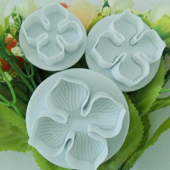 DUFUSTORE 3pcs x Hydrangea Fondant Cake Biscuit Sugarcraft Craft Mold Decorating N7