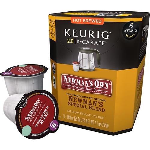 Keurig 2.0 Newman's Own Special Blend K-carafe Packs (8)