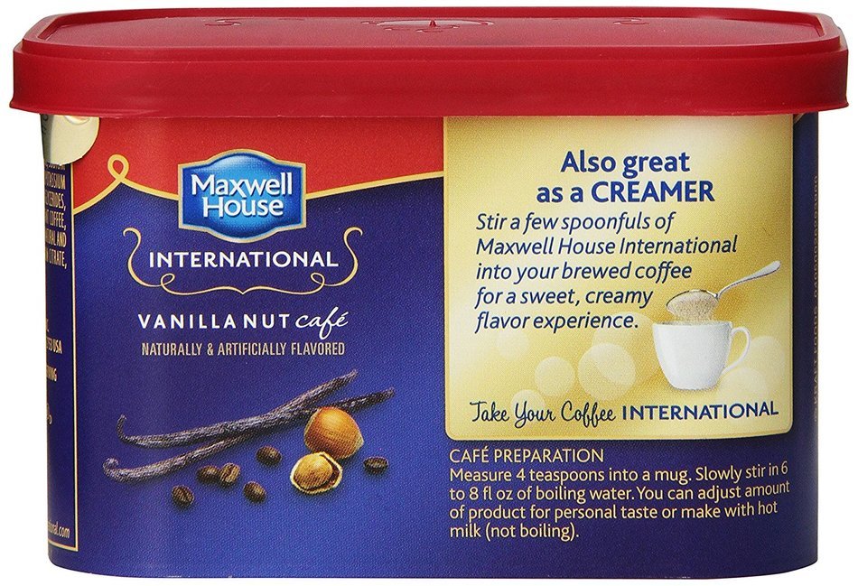 Maxwell House International Coffee Decaf Sugar Free Suisse Mocha Cafe, 4-Ounce Cans (Pack of 4) N9