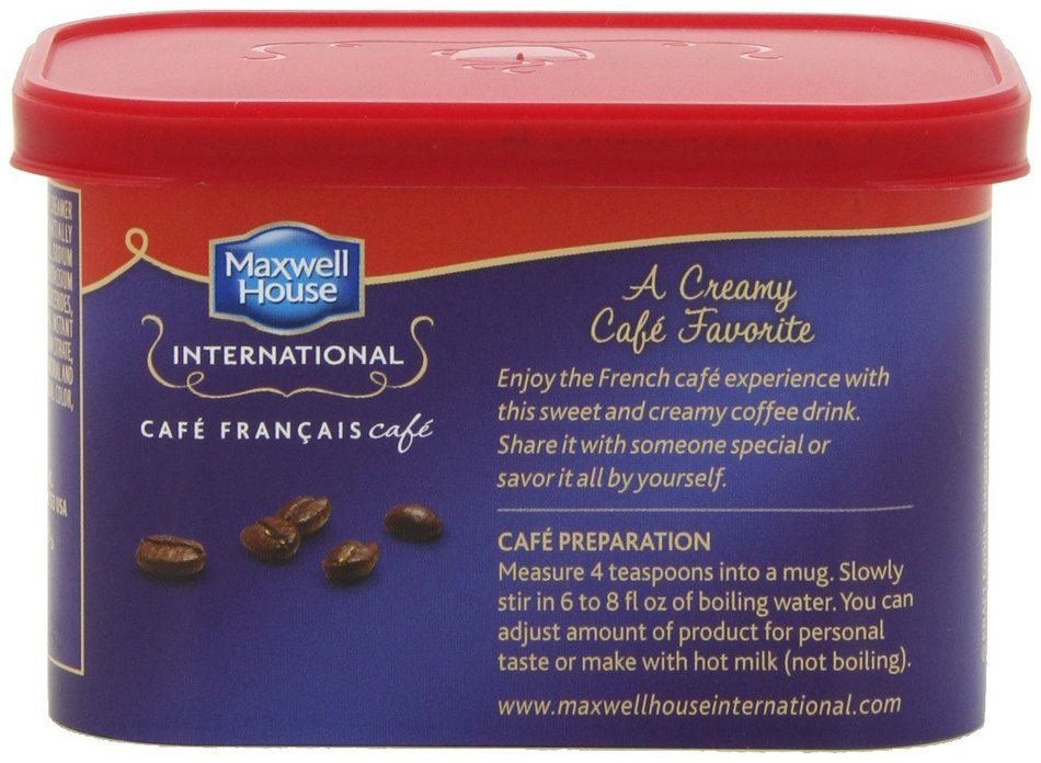 Maxwell House International Coffee Decaf Sugar Free Suisse Mocha Cafe, 4-Ounce Cans (Pack of 4) N14