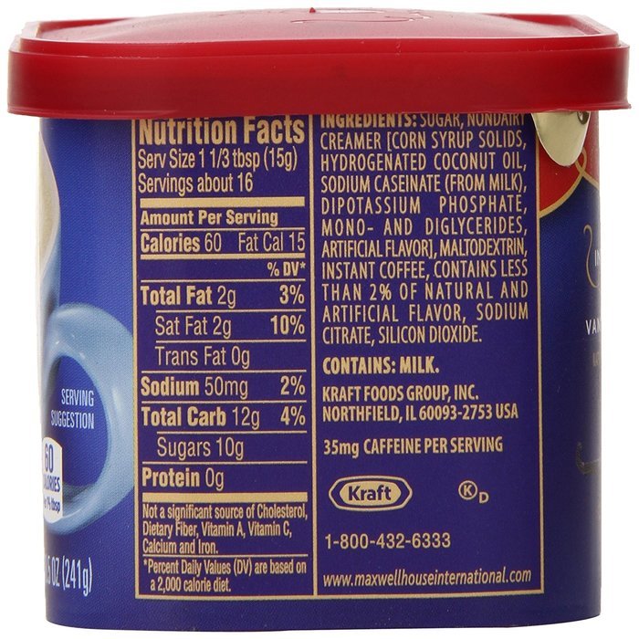 Maxwell House International Coffee Decaf Sugar Free Suisse Mocha Cafe, 4-Ounce Cans (Pack of 4) N17