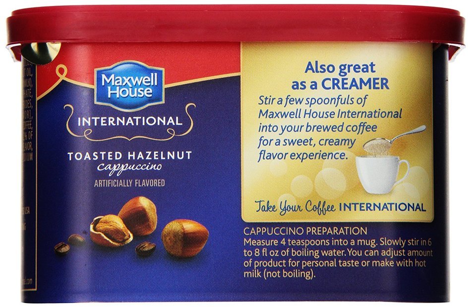 Maxwell House International Coffee Decaf Sugar Free Suisse Mocha Cafe, 4-Ounce Cans (Pack of 4) N31