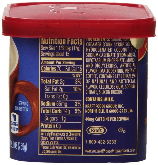 Maxwell House International Coffee Decaf Sugar Free Suisse Mocha Cafe, 4-Ounce Cans (Pack of 4) N43