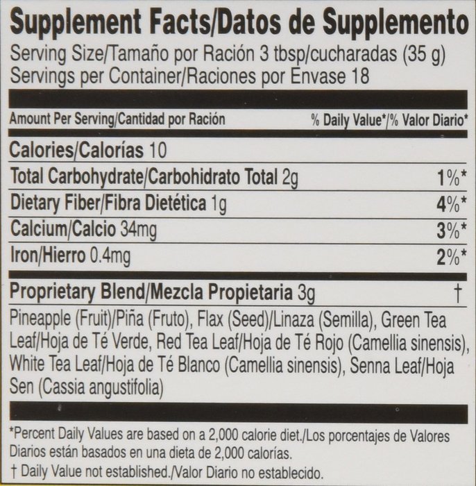 Pinalim Tea/Te de Pinalim Mexican Version- Pineapple, Flax, Green Tea, & White Tea - 30 Day Supply N2