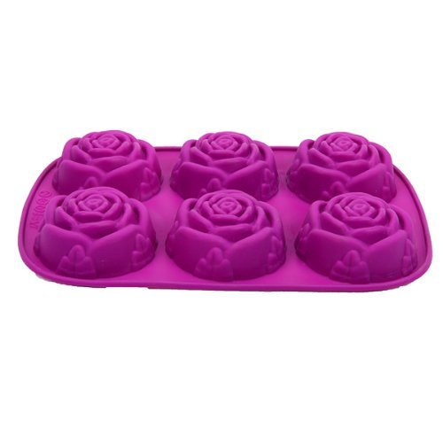 2win2buy DIY Yellow Mini Moon Food Grade Soft Silicone Cookie Muffin Candy Baking Mold&6-CUPS Mini Silicone Flower... N2