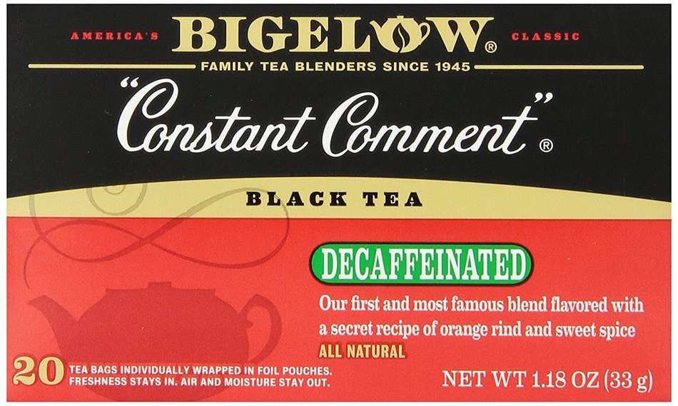 Bigelow Decaffeinated Constant Comment Tea, 20-Count Boxes (Pack of 6)