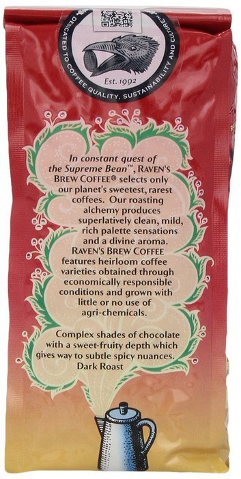Raven's Brew Whole Bean Coffee Variety Pack, Number 1, 12 Ounce (Pack of 3) N6