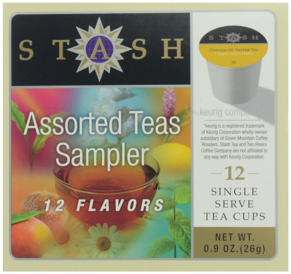 Stash Tea Variety Pack Single-Cup Tea for Keurig K-Cup Brewers, 12 Count N6