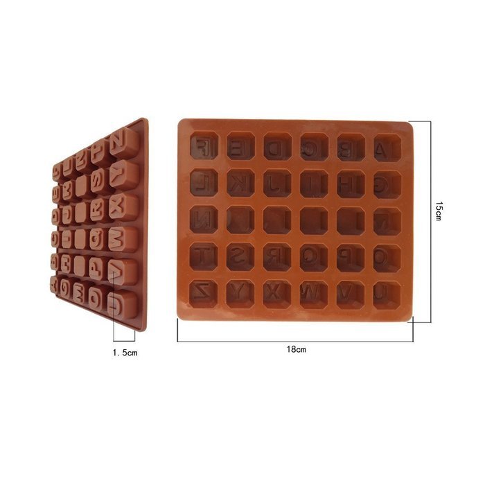 26 Letters of the Alphabet Shape Chocolate Silicone Mold Baking Cake Decoration Mould N2