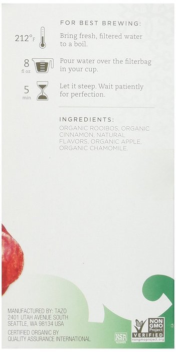 Tazo Organic Baked Cinnamon Apple -- 20 Tea Bags N2 free image download