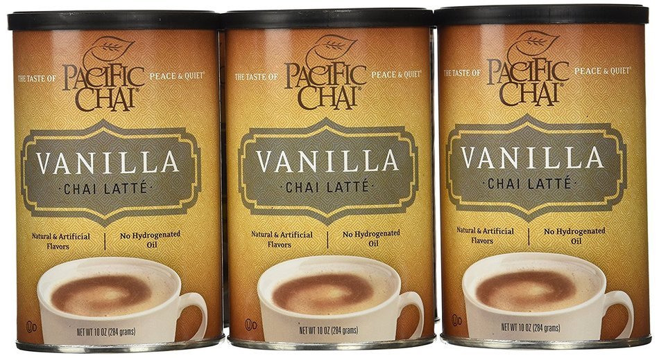 Pacific Chai Vanilla Chai Latte Mix, 10-Ounce Canisters (Pack of 6)