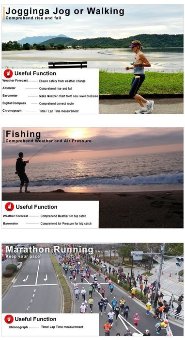[Lad Weather] German Sensor Digital Compass Altimeter/Barometer/Weather Forecast/ Outdoor Climbing/Running/Walking... N6