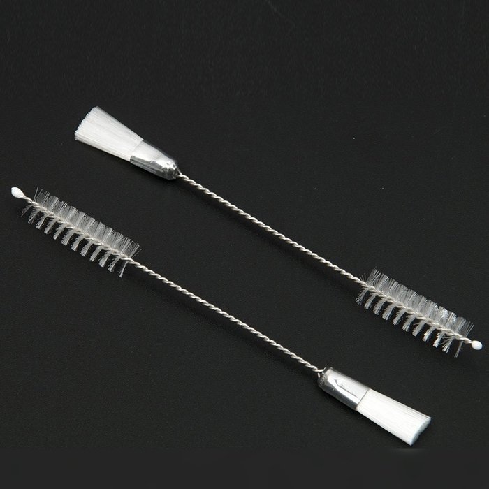 Ankoow 2 Pack Dual-Purpose Nozzle Cleaning Brush Straight Pastry Tips Tube Brushes Tool Stainless Steel Spiral... N2