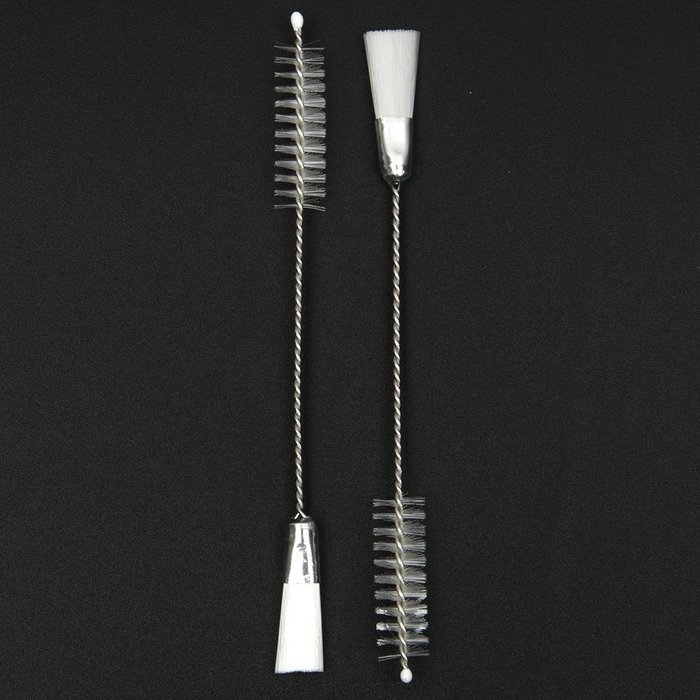 Ankoow 2 Pack Dual-Purpose Nozzle Cleaning Brush Straight Pastry Tips Tube Brushes Tool Stainless Steel Spiral... N3