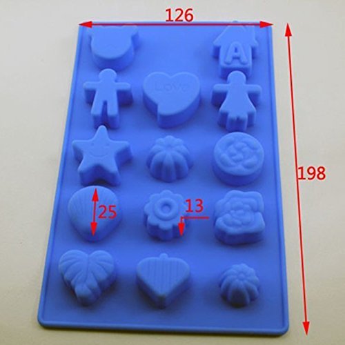 HuaYang Boy&Girl Love Story Cake Cookie Chocolate Silicone Gel Mold Mould Baking Tray(1Pcs: Random Color) N4