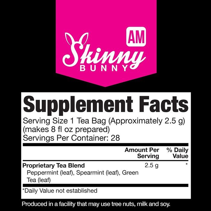 Skinny Bunny AM Tea Weight Loss & Detox Tea: Manage Weight, Support Immune System, Healthy Cleanse & Promote Health... N16