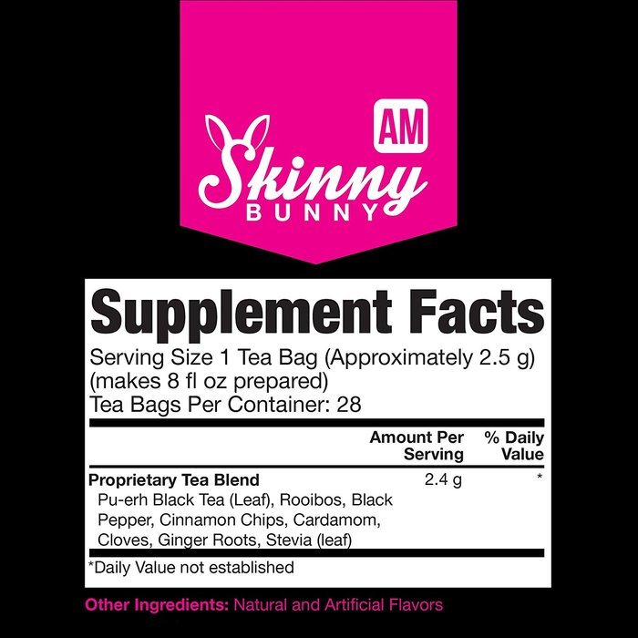 Skinny Bunny AM Tea Weight Loss & Detox Tea: Manage Weight, Support Immune System, Healthy Cleanse & Promote Health... N19