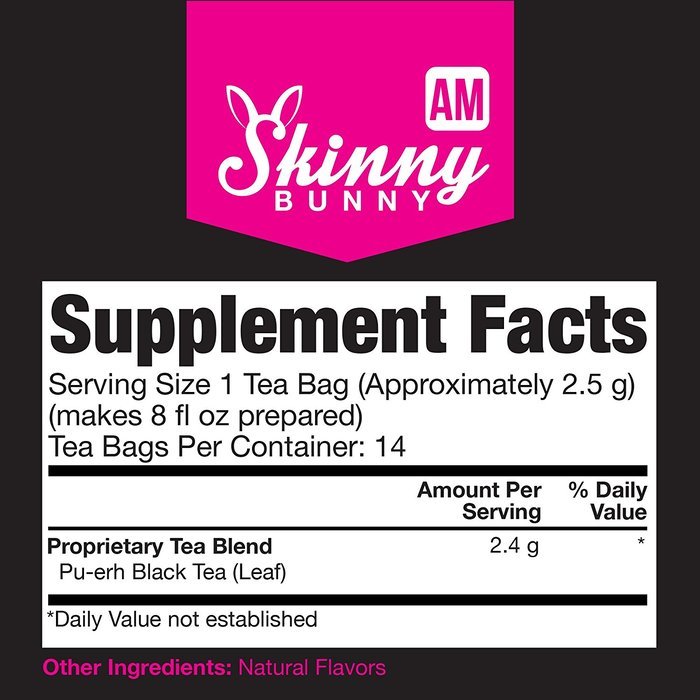Skinny Bunny AM Tea Weight Loss & Detox Tea: Manage Weight, Support Immune System, Healthy Cleanse & Promote Health... N21