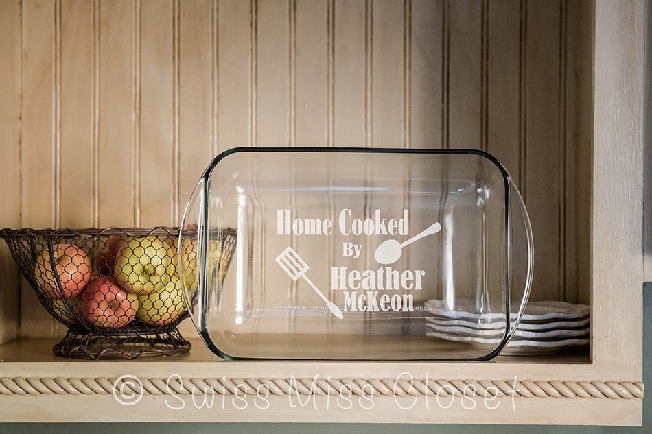 Personalized 9x13 inch 3 Quart Glass Baking Dish Custom Engraved MADE in the USA N4
