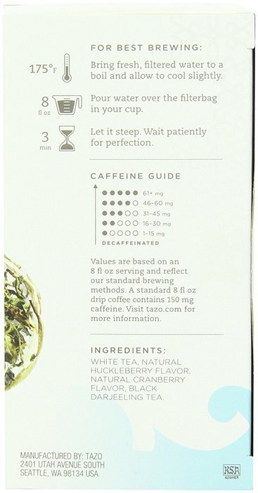 Tazo White Tea Berryblossom 20 Bags N2