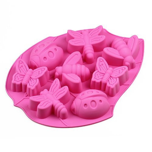 Wholeport Silicone Cake Mold Mould Muffin Cups Cake Pan Ice Mold 8 Cavities