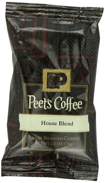Peet's Coffee & Tea House Blend Ground Coffee, 2.5-Ounce Fractional Packs (Pack of 18)