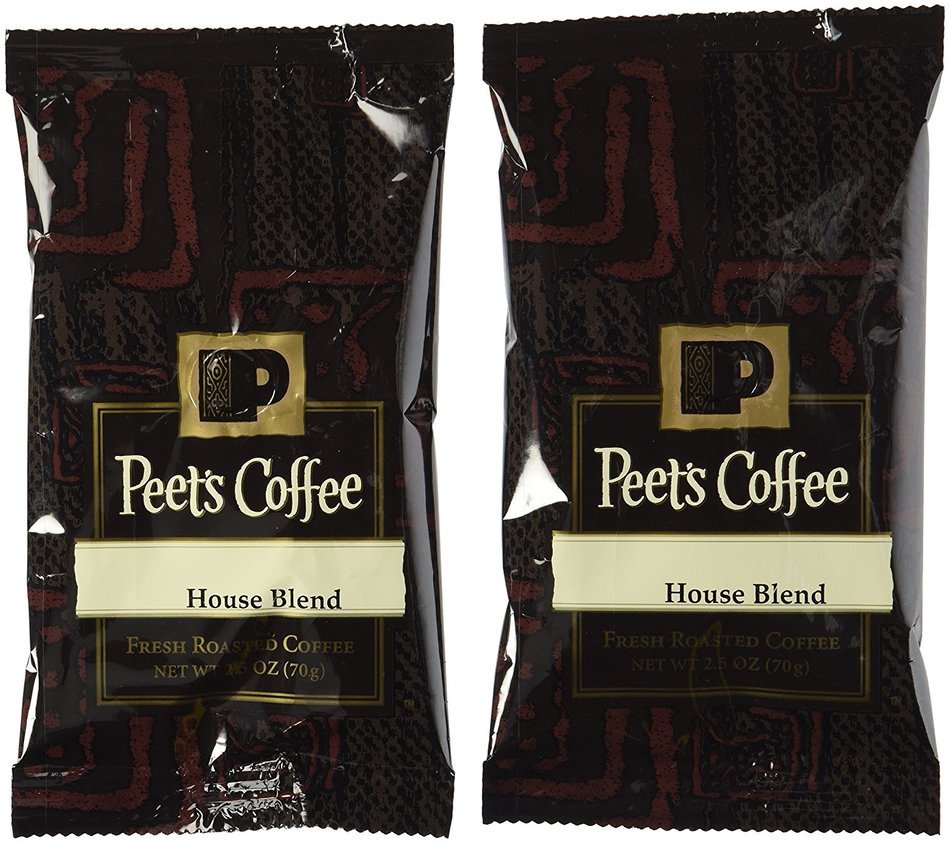 Peet's Coffee & Tea House Blend Ground Coffee, 2.5-Ounce Fractional Packs (Pack of 18) N3