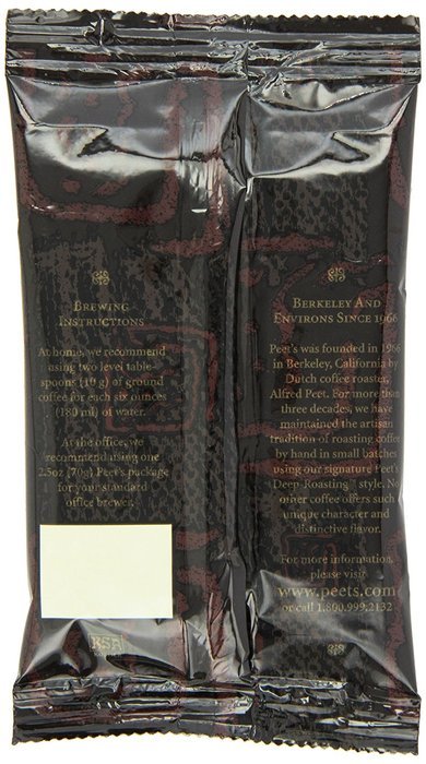 Peet's Coffee & Tea House Blend Ground Coffee, 2.5-Ounce Fractional Packs (Pack of 18) N9