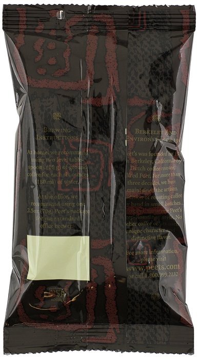 Peet's Coffee & Tea House Blend Ground Coffee, 2.5-Ounce Fractional Packs (Pack of 18) N13
